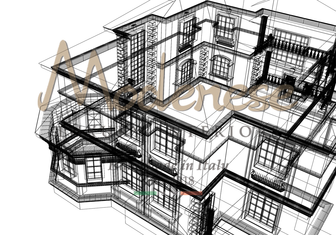 Elevation drawings for Modenese Luxury Interiors design projects