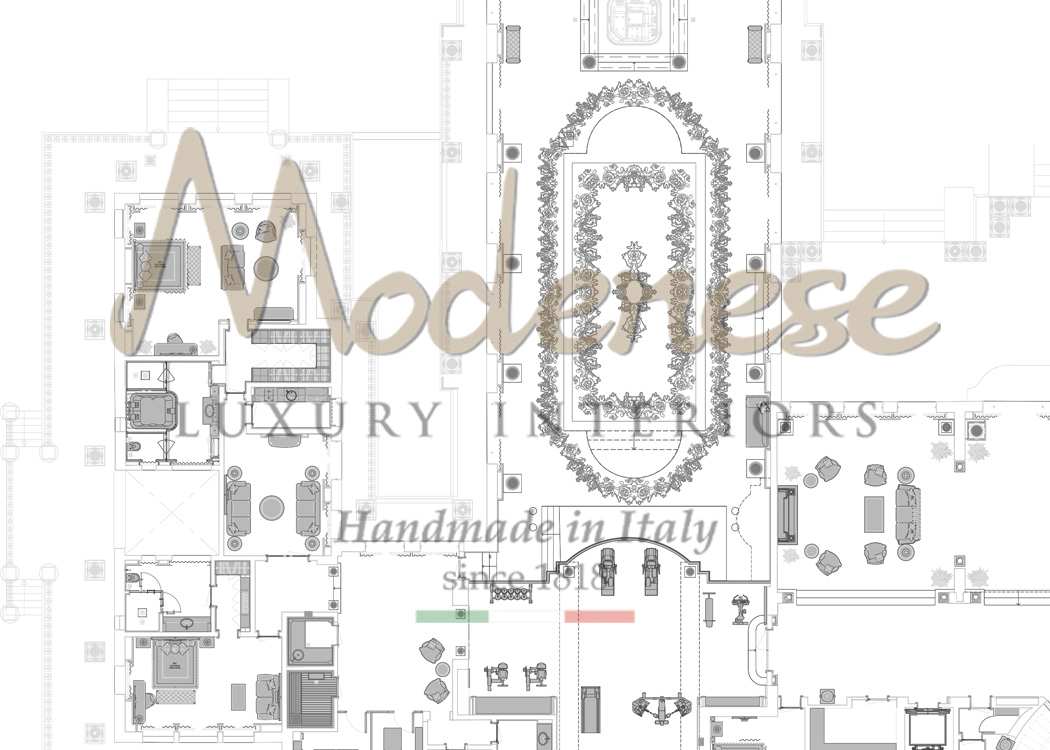 2D drawing of a Modenese interior design project