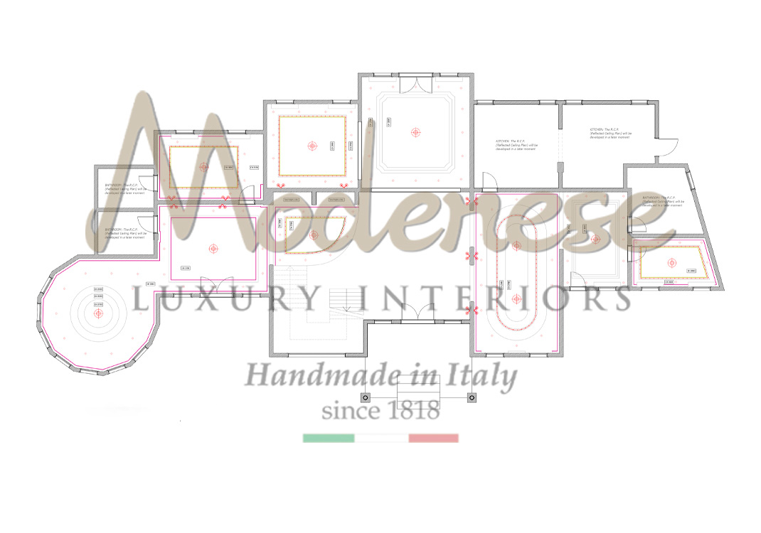 Modenese technical MEP drawing for interior design projects